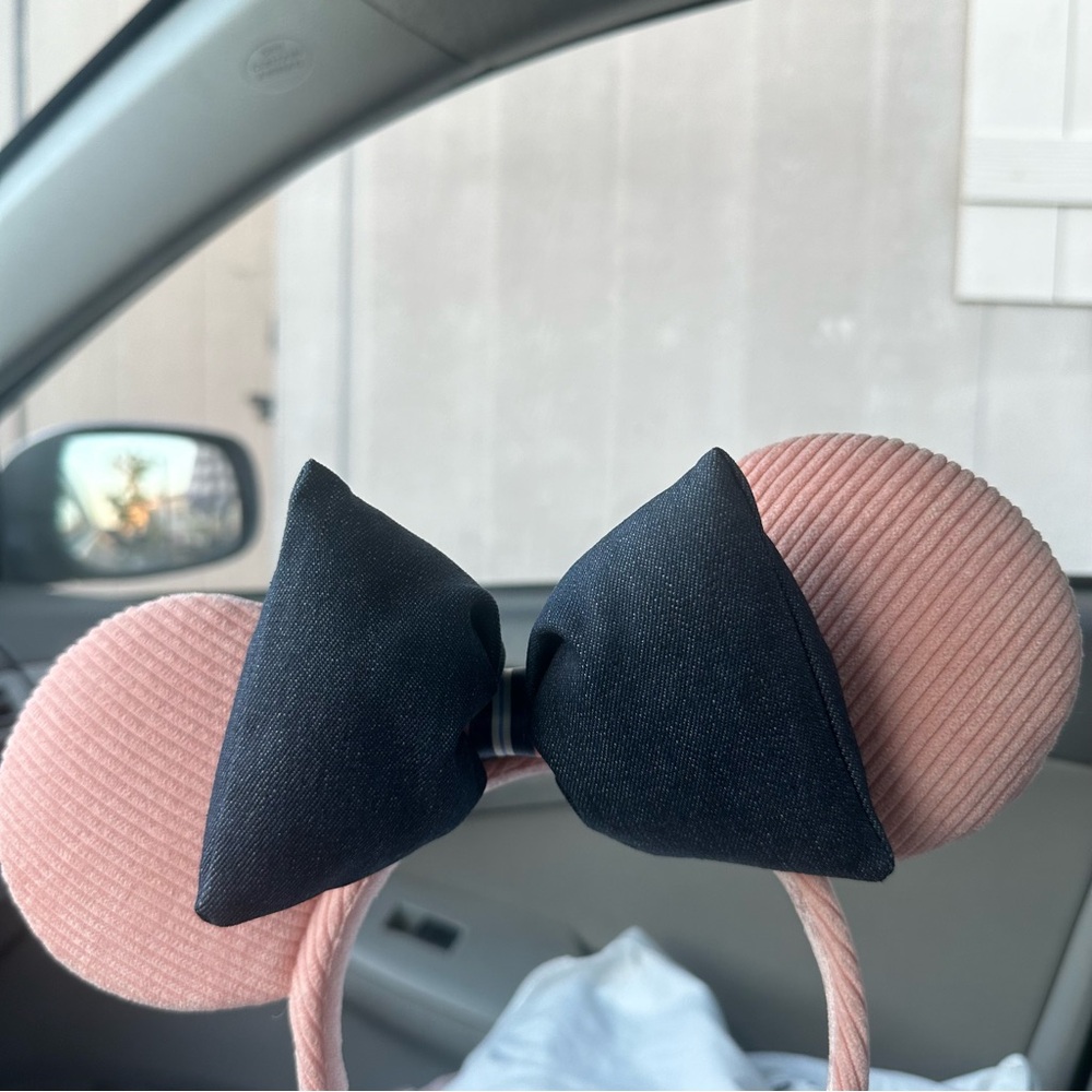 Disney pink and blue corduroy ears